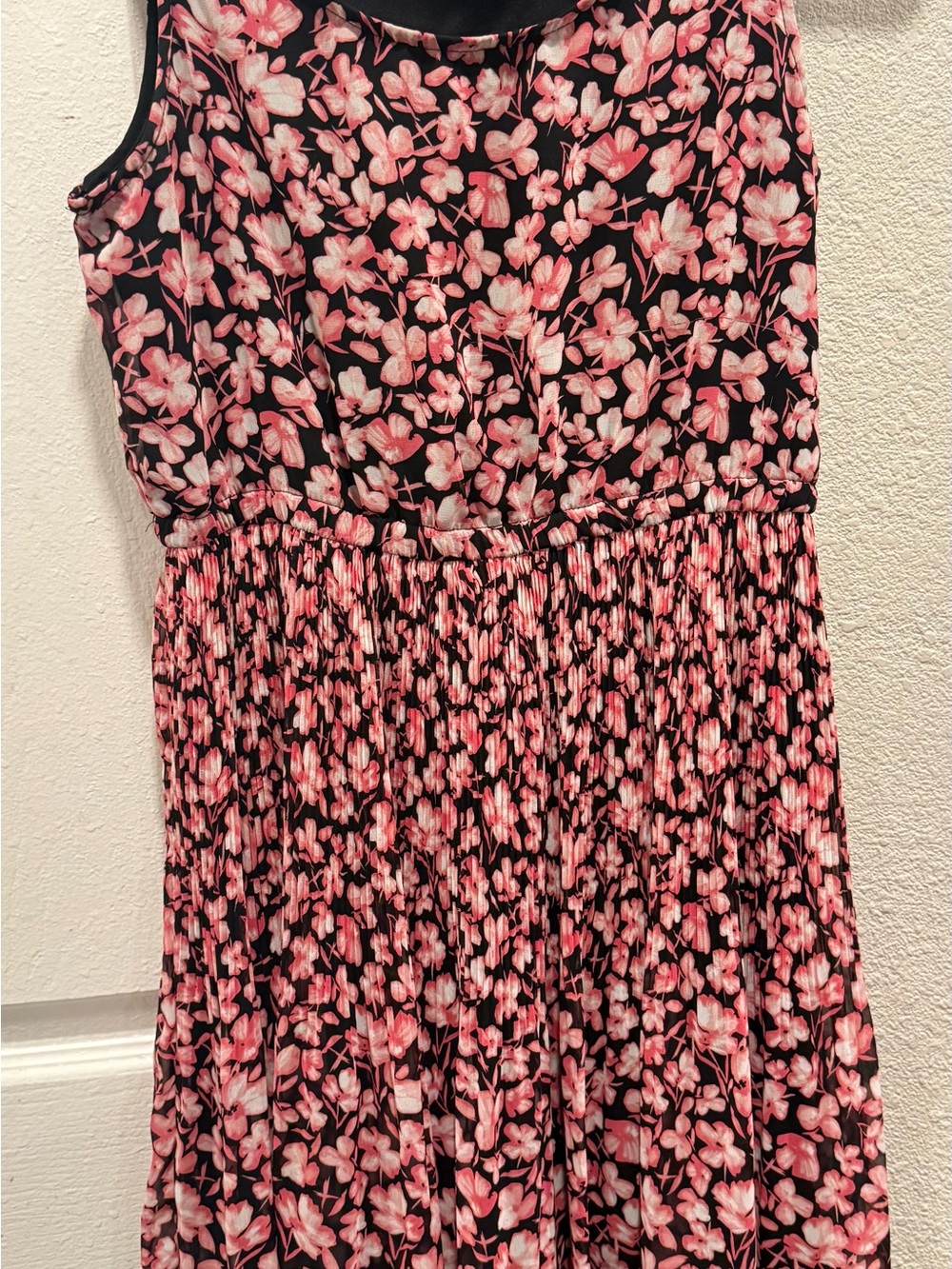 Elle Black Dress with Pink Floral Print Women - Picture 2 of 4